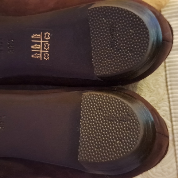 Sergio Rossi Brown Suede Flats 9.5 Narrow - Picture 2 of 13